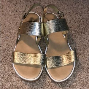 ALDO gold sandals